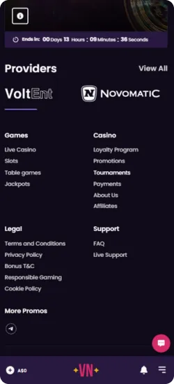 VegasNow Providers casino