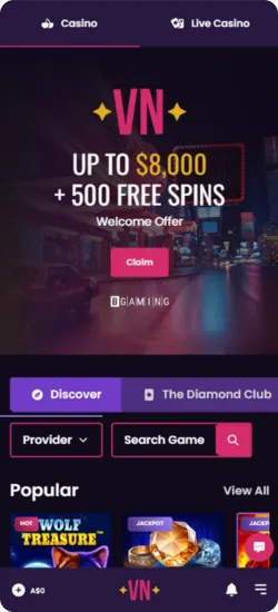 Vegas Now 500 free spins